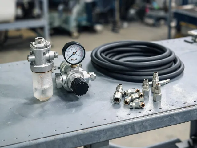 Air hose and regulator accessories
