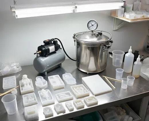 Craft and resin casting workspace