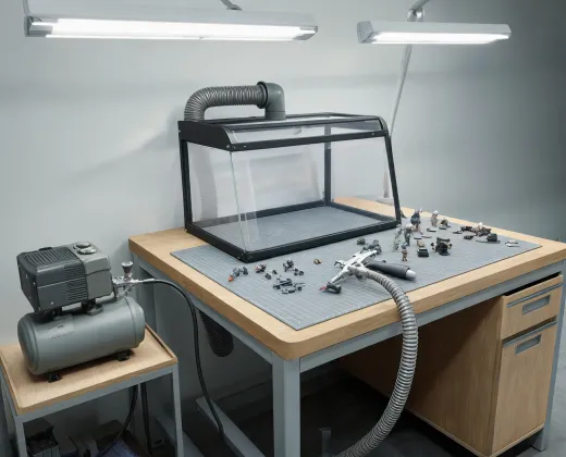 Airbrush and model finishing bench